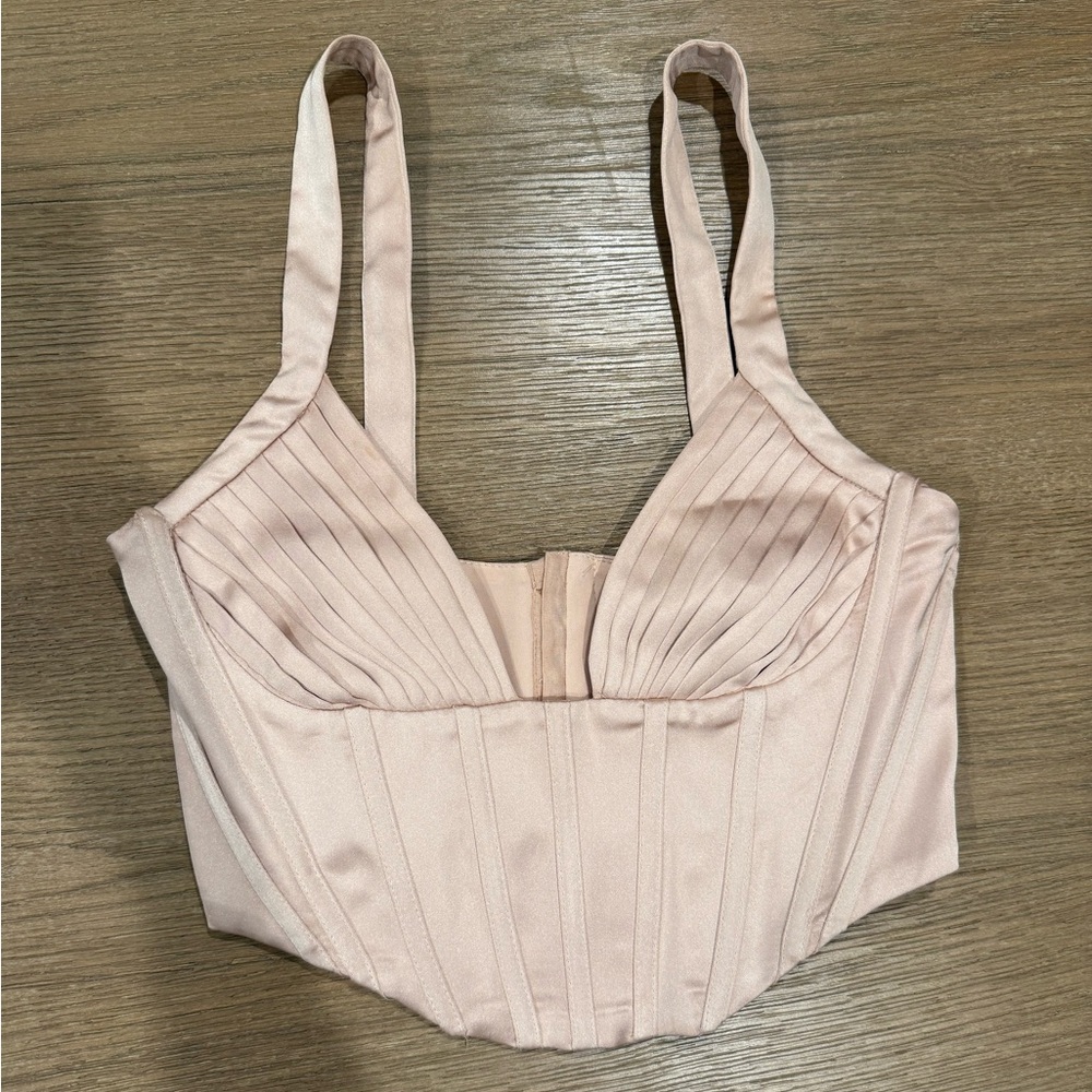 Zara Blush Satin Top